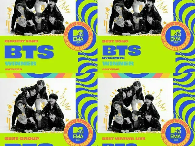 BTS ผู้ชนะรางวัล MTV European Music Awards ประจำปี 2020 ทั้งสี่คน! เพลงที่ดีที่ส