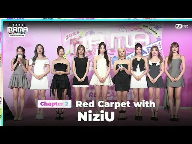 ถ่ายทอดสดทางทีวี: NizIU_ _ (NIJU) ปรากฏตัวบนพรมแดงอันรุ่งโรจน์ของงาน MAMA AWARDS