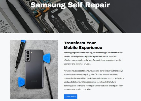 Samsung Galaxy เปิดตัวบริการซ่อมแซมตัวเองในสหรัฐอเมริกา ยังไม่มีในเกาหลีใต้