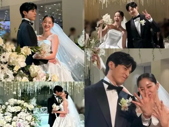 俳優ユン・ソヌ&女優キム・ガウン、童話のような結婚式現場