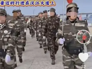 "ชาวจีนในเครื่องแบบทหารกลางกรุงโซล"...กรุงโซลประท้วง "การเดินขบวนโดยไม่ได้รับอนุญาต"