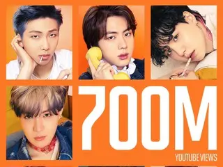 มิวสิกวิดีโอเพลง "Permission to Dance" ของ BTS มียอดวิวทะลุ 700 ล้านวิวแล้ว...เป็นครั้งที่ 10 แล้ว