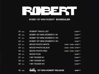 “คัมแบ็ค 10 ตุลาคม” “iKON” BOBBY, มินิ 1ST MINI “ROBERT” เปิดตัวตารางงาน