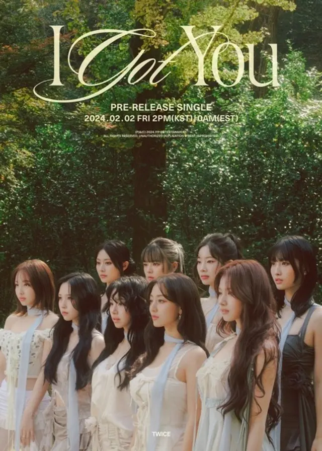 「TWICE」、先行公開シングル「I GOT YOU」団体コンセプトフォトを追加公開