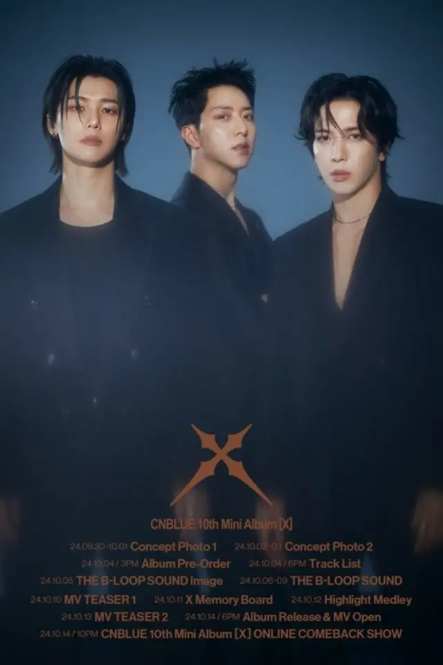 「CNBLUE」、10月カムバック予告…3年ぶりに完全体ニューアルバム「X」で