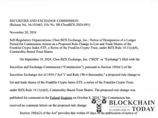 ก.ล.ต. สหรัฐเลื่อนการตัดสินใจอนุมัติดัชนีสินทรัพย์ Crypto ของ Franklin Templeton ETF