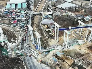 สะพานถล่มที่ไซต์ก่อสร้างทางหลวง เสียชีวิต 4 รายในเกาหลีใต้