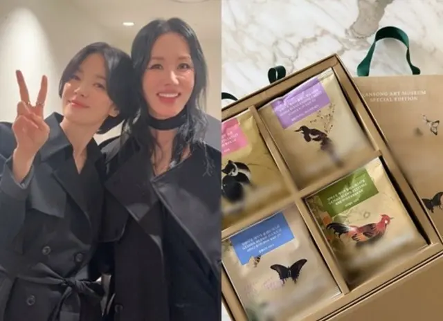 ソン・ヘギョ、親友のオム・ジョンファが立ち上げた姉妹ブランドを応援…美人さん同士で仲がいい？