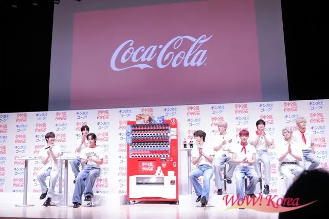 【イベントレポ】「&TEAM」、コカ・コーラ「いつもより 2℃冷たい自動販売機」体験取材会に登壇「みなさんもキン冷えコークとともにこの夏を夢中全開で楽しみましょう！」3