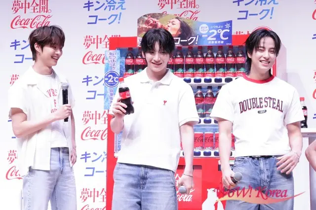 【イベントレポ】「&TEAM」、コカ・コーラ「いつもより 2℃冷たい自動販売機」体験取材会に登壇「みなさんもキン冷えコークとともにこの夏を夢中全開で楽しみましょう！」10