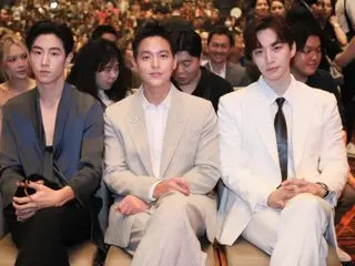 “2PM” จุนโฮ และนักแสดงชาวไทย เจมส์ จิรายุ และ “GOT7” มาร์ค ชื่นชมความ “สวย” สามช็อต