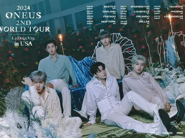 "ONEUS" ปล่อยโปสเตอร์สำหรับการทัวร์คอนเสิร์ตรอบโลกครั้งที่สองในสหรัฐอเมริกา...เริ่มในเดือนมีนาคม