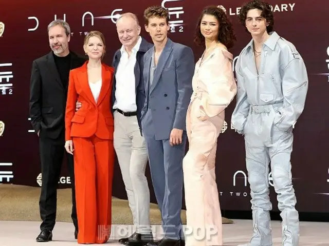 [ภาพ] นักแสดง Timothée Chalamet และตัวละครเอกจากภาพยนตร์เรื่อง "Dune Part 2" มาที่เกาหลี