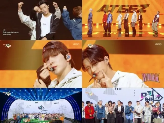 "ATEEZ" ขึ้นอันดับ 1 ใน "Music Bank" ด้วยเพลงใหม่ "WORK" ในการคัมแบ็ค...คว้ามงกุฎสองเท่าในรายการเพลง