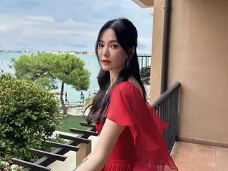 นักแสดงหญิงซองเฮเคียว เทพธิดาชาวเวนิสผู้สง่างามในชุดสีแดงสดใส